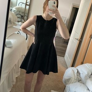 The Grey black suede cocktail dress